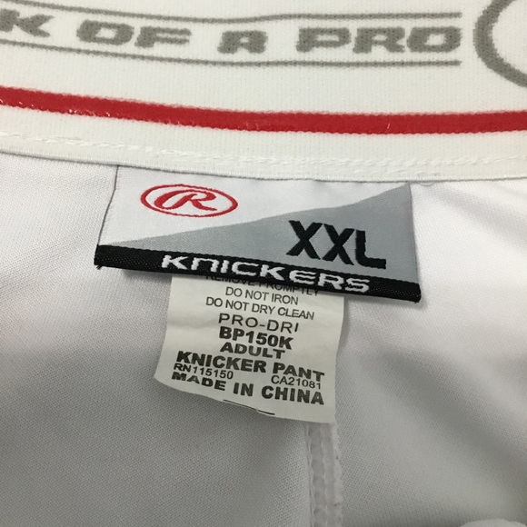 Men Rawlings Pro-Dry Knickers Pant White XXL - Picture 7 of 8